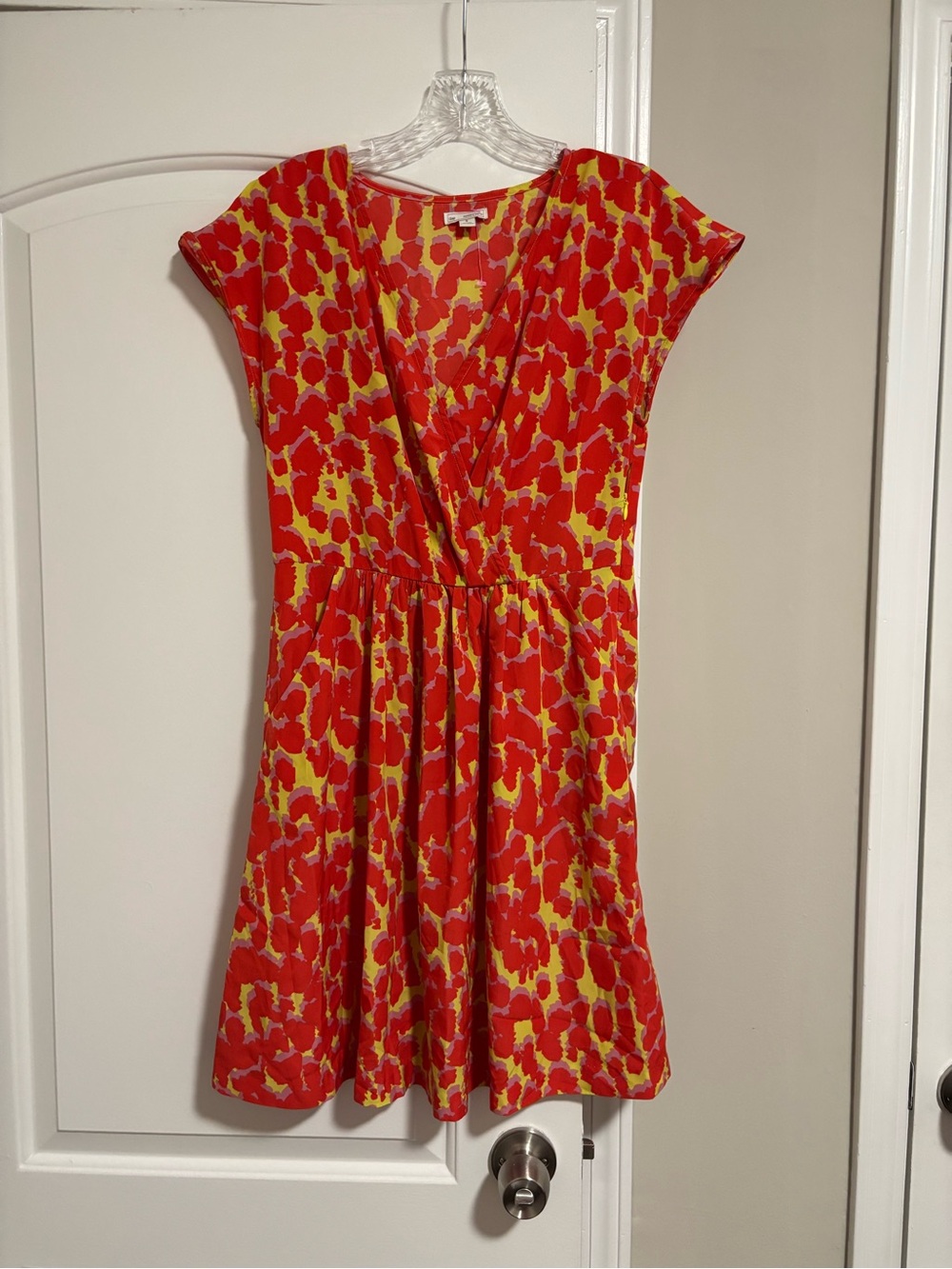 GAP, Bright Red & Yellow Printed Style Women’s Dress, Size 6
